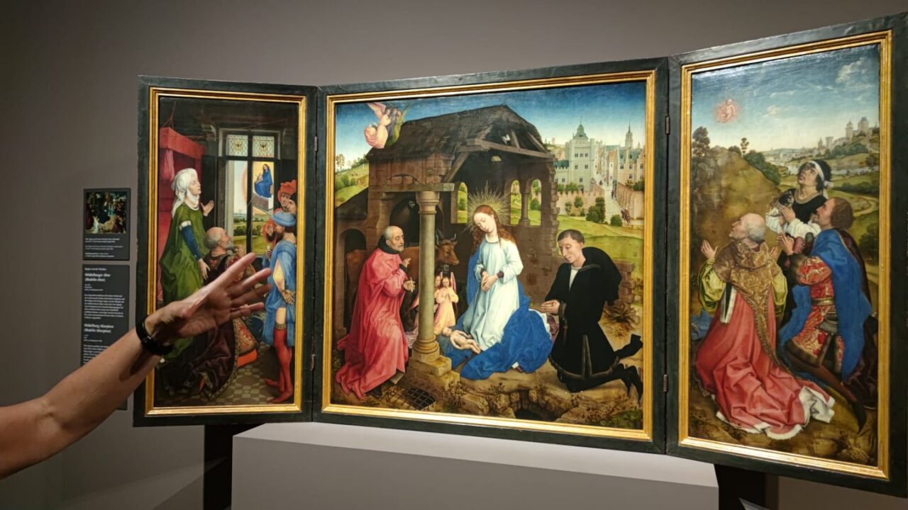 Bladelin-Altar, auch Middelburger Altar genannt, Triptychon des flämischen Malers Rogier van der Weyden aus der Zeit um 1445 bis 1450.